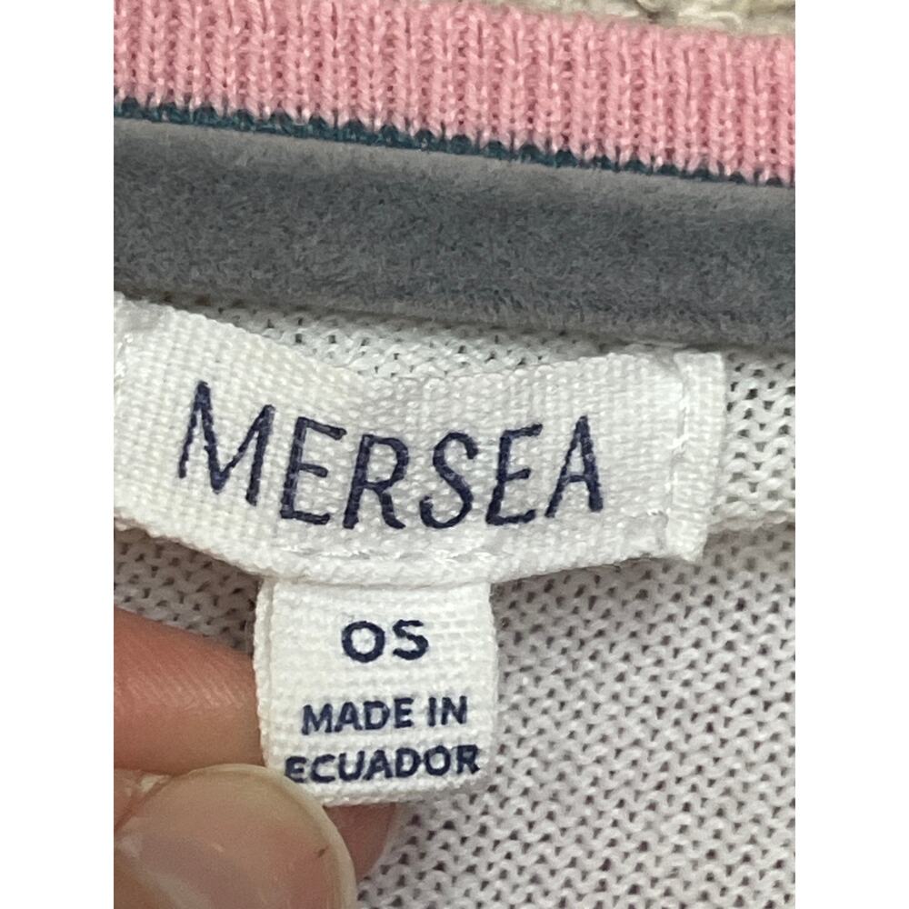 Mersea Catalina Triple Crown V-Neck Sweater Driftwood Ringer One Size OS - Picture 9 of 10